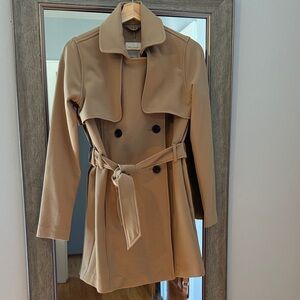 Abercrombie & Fitch Camel Belted Trench Coat